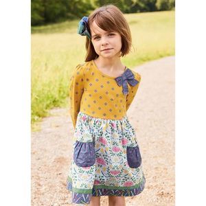 Girls Matilda Jane Choose your own path Gold Star Dress size 6